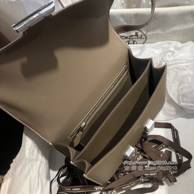 Hermes空姐包 愛馬仕Constance方胖子半手工 Epsom掌紋小牛進口皮 Hermes單肩斜挎包  tdh2107